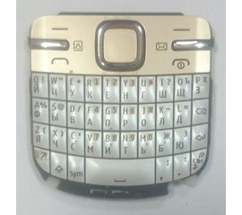 Nokia C3-00 (RM-614) Клавиатура в сборе с подложкой и кнопкой (Золотой) (org.) Nokia - Сервис Плюс Рус