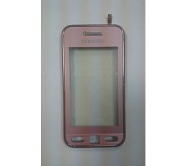 Samsung Star (GT-S5230) Сенсорный экран (touchscreen\тачскрин) в сборе с рамкой (снятый оригинал) - розовый Samsung - Сервис Плюс Рус
