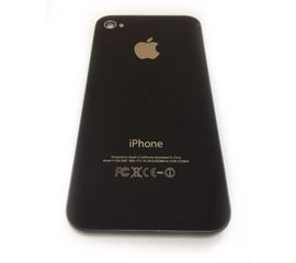 iPhone 4 - корпус - Задняя панель с рамкой крепления (черный) (org.) Apple - Сервис Плюс Рус