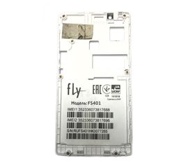 Fly Stratus 1 (FS401) Рамка дисплея (Белый) (org.) Fly - Сервис Плюс Рус