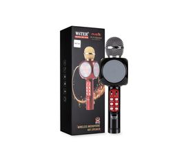 Беспроводной Караоке Микрофон WS-1816 (со встроенным динамикам и подсветкой) - Черный - Сервис Плюс Рус