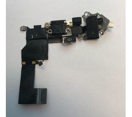 iPhone SE Шлейф с разъёмом зарядки, микрофоном, разъемом гарнитуры и антенной (шлейф FLC) (Чёрный) (Оригинал) Apple - Сервис Плюс Рус