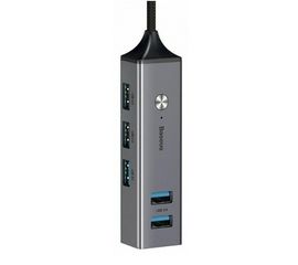 USB Хаб Baseus Cube USB to USB3.0*3+USB2.0*2 HUB Adapter CAHUB-C0G Baseus - Сервис Плюс Рус