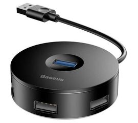 USB-концентратор Baseus round box USB HUB (CAHUB-F), разъемов: 4 Baseus - Сервис Плюс Рус