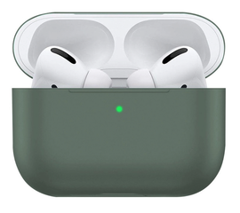 Силиконовый чехол Silicone Case Slim для AirPods Pro, темно-зеленый Нет бренда - Сервис Плюс Рус