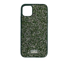 Силиконовый чехол-накладка со стразами SWAROVSKI для iPhone 12 Pro Max, Зелено-изумрудный - Сервис Плюс Рус