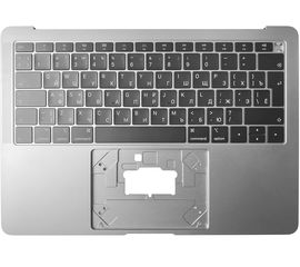 Топкейс с клавиатурой (Клавиатура) RUS РСТ для MacBook Air 13 Retina A1932 2018-2019 Space Gray AASP Space Gray Серый Космос (оригинал) б.у Apple - Сервис Плюс Рус