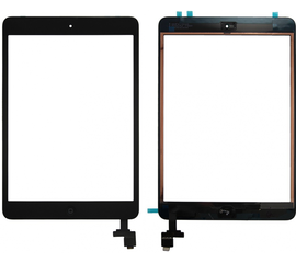 Тачскрин iPad mini 2 (сенсорное стекло) черный кнопка HOME + коннектор Apple - Сервис Плюс Рус