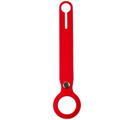 Чехол для AirTag Apple с кнопкой/Эпл Эиртэг/умный брелок Apple/поисковая метка Apple, силикон красный - Сервис Плюс Рус