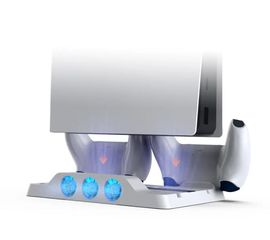 Многофункциональная охлаждающая подставка (док-станция) DOBE для игровой приставки PlayStation 5 (PS5) с зарядкой и индикацией для геймпадов DualSense (TP5-1507) - Сервис Плюс Рус