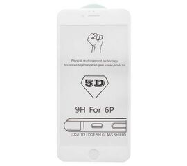 Защитное стекло iPhone 6 Plus 5D 0.3mm без упаковки белое - Сервис Плюс Рус