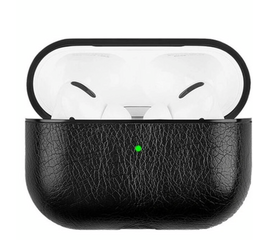 Чехол для AirPods Pro leather Case (кожа) (DK-2) черный PluseRus - Сервис Плюс Рус