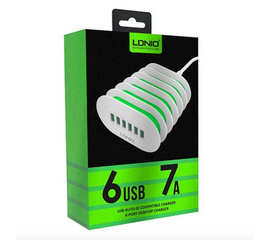 Настольное зарядное устройство LDNIO A6702 6 портов USB 5В - Сервис Плюс Рус