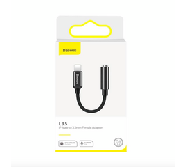 Аудиоадаптер Baseus L3.5 Lightning / 3,5 мм - черный - Сервис Плюс Рус