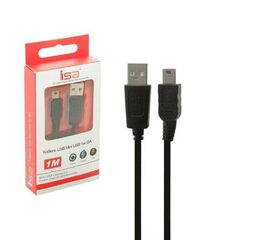 Кабель USB Mini USB 1M ISA черный - Сервис Плюс Рус