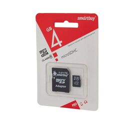 Карта памяти Micro SD 4GB Smart Buy Class 10 - Сервис Плюс Рус