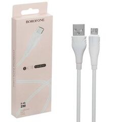 Кабель USB Micro USB BX18 2M 2.4A Borofone белый Borofone - Сервис Плюс Рус
