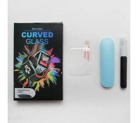 Защитное стекло для 3D Nano Optics для Apple Watch 42mm (UV Glue), прозрачное, с лампой и клеем - Сервис Плюс Рус