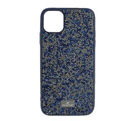 Силиконовый чехол-накладка со стразами SWAROVSKI для iPhone 11 Pro, Синий-золотой - Сервис Плюс Рус