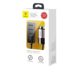 Переходник АЗУ на 4 USB CCTON-OG Baseus серый Baseus - Сервис Плюс Рус