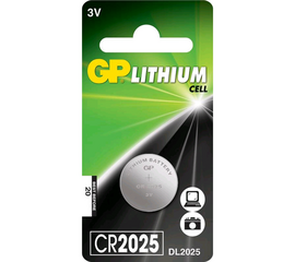 Батарейка GP CR2025 BL1 Lithium 3V (1/10/100/900) - Сервис Плюс Рус