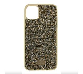 Силиконовый чехол-накладка со стразами SWAROVSKI для iPhone 12 Mini, Золотой-Серебристый - Сервис Плюс Рус