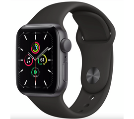 Умные часы Apple Watch SE GPS 44мм Aluminum Case with Sport Band, серый космос/черный (б/у) уценка - Сервис Плюс Рус