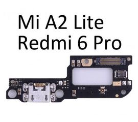 Шлейф зарядки Xiaomi Mi A2 Lite / Redmi 6 Pro / микрофон - Сервис Плюс Рус