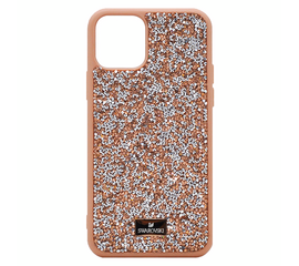 Силиконовый чехол-накладка со стразами SWAROVSKI для iPhone 11 Pro Max, Розовый песок - Сервис Плюс Рус
