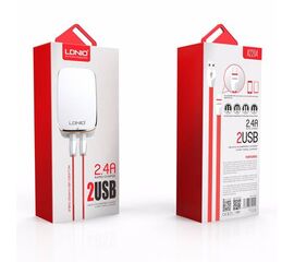 СЗУ Micro USB на 2 USB 2.4A A2204 LDNIO - Сервис Плюс Рус