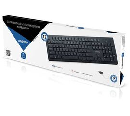 Клавиатура беспроводная мультимедийная Smartbuy 206 черная (SBK-206AG-K)/20 - Сервис Плюс Рус