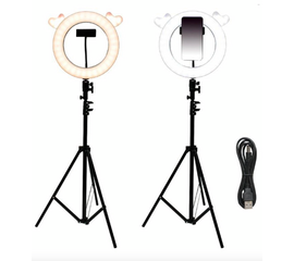 Кольцевая LED лампа на штативе, 28 см, лось - Сервис Плюс Рус