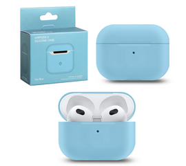 Силиконовый чехол Silicone Case для AirPods 3, Небесный синий - Сервис Плюс Рус