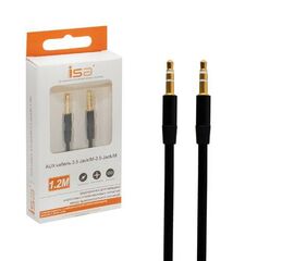Кабель AUX 1,2м лапша ISA черный - Сервис Плюс Рус