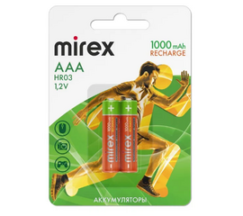 Аккумуляторы Mirex AAА (1000 mAh) Ni-Mh - Сервис Плюс Рус