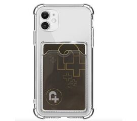 Силиконовый чехол прозрачный с визитницей для iPhone 11 - Сервис Плюс Рус