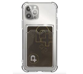 Силиконовый чехол прозрачный с визитницей для iPhone 15 Pro - Сервис Плюс Рус