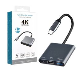 HUB Type-C 3in1 (Type-C + HDMI + USB 3.0) Model:OT-9175D - Сервис Плюс Рус