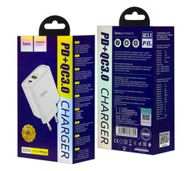 Переходник C57A СЗУ на USB QC3.0 + Type-C PD20W HOCO белый - Сервис Плюс Рус