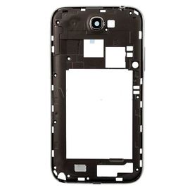 Samsung Galaxy Note II (GT-N7100) Средняя часть корпуса в сборе с боковыми клавишами (снятый оригинал) - черный Samsung - Сервис Плюс Рус