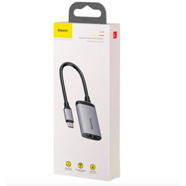 Переходник Type-C на HD 4K + Type-C CAHUB-WOG Baseus - Серебристый - Сервис Плюс Рус