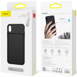 Чехол-аккумулятор Baseus 3300мАч Черный для iPhone X/XS - Сервис Плюс Рус