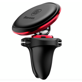 Держатель в дефлектор магнитный Baseus Air Vent With Cable Clip SUGX-A09 (Красный) - Сервис Плюс Рус