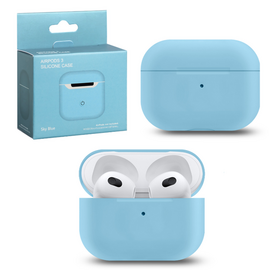 Силиконовый чехол Silicone Case для AirPods 3, Небесный синий - Сервис Плюс Рус