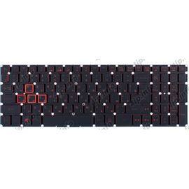 Клавиатура черная с подсветкой для Acer Nitro 5 AN515-52 - Сервис Плюс Рус