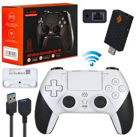 Джойстик PS4 (PS5) беспроводной 2.4G, белый - Сервис Плюс Рус
