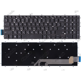 Клавиатура черная без рамки для Dell Inspiron 15 5567 P66F - Сервис Плюс Рус