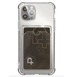 Силиконовый чехол прозрачный с визитницей для iPhone 15 Pro Max - Сервис Плюс Рус