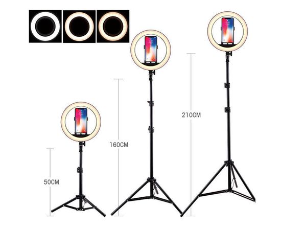 Кольцевая светодиодная лампа 26 см со штативом для профессиональной съемки Ring Fill Light (SL-2610) - Сервис Плюс Рус