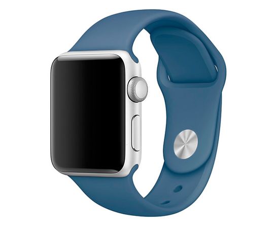 Силиконовый ремешок Sport Band 42мм \ 44мм для Apple Watch (Светло-Голубой) - Сервис Плюс Рус